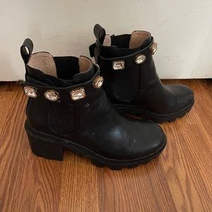 Steve Madden “Amulet” jeweled platform booties